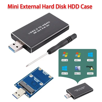 Мини-Внешний Жесткий диск HDD Case 6 Гбит/с SSD MSATA К USB 3.0 Жесткий диск Case Беспроводной PCI-E Поддерживает SSD 30 *30/50