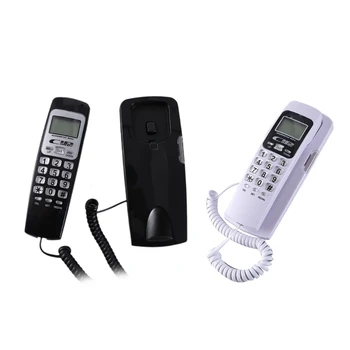 Мини Проводной телефон с регулируемой мелодией звонка и повторным набором номера на ЖКдисплее