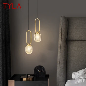 Современный латунный подвесной светильник TYLA, светодиодный подвесной светильник из золотой меди, креативный декоративный светильник для дома, гостиной, спальни