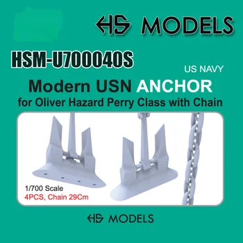 HS Models1/700 Современный якорь для фрегата ВМС США класса Perry и якорная цепь 29 см