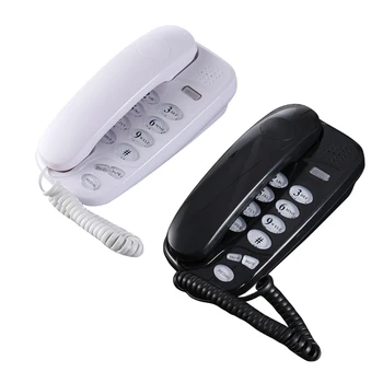 KXT-580 Проводные телефоны с большой кнопкой, Стационарный телефон с подсветкой повторного набора, Настенное крепление или настольный телефон