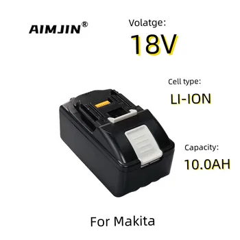 Литий-ионная Аккумуляторная Батарея 18V 21700 емкостью 10,0 Ач Подходит Для Серии Аккумуляторных Электроинструментов Makita BL1850 BL1840
