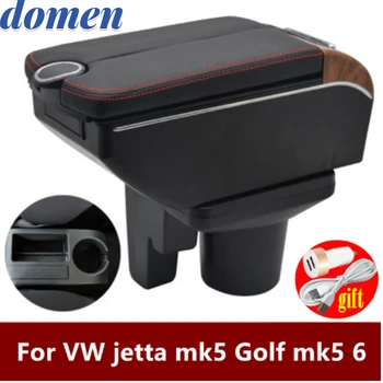 Для VW Golf 6 Коробка для подлокотников Golf 5 Mk5 Mk6 Sagitar специальные детали для дооснащения салона автомобиля Коробка для подлокотников Центральный ящик для хранения
