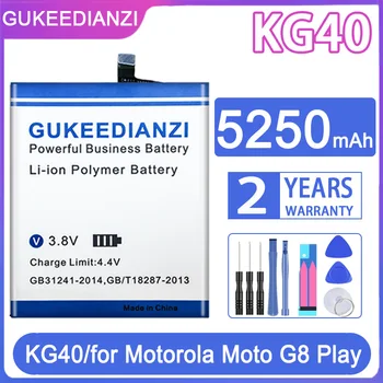 GUKEEDIANZI Высококачественный аккумулятор 5250 мАч KG40 для Motorola Moto One Macro G8 Play One Macro с двумя SIM-картами XT2015-2 XT2016-1 XT2016-2