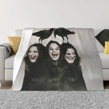 Одеяло Ozzy Osbourne Collage с 3D принтом, мягкая фланель, флис, теплые гламурные металлические пледы для путешествий, кровать, диван, одеяло