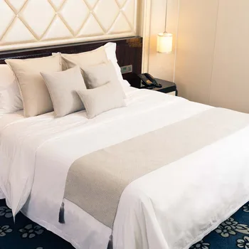 Бегунок для кровати в скандинавском стиле, двусторонний дизайн, однотонный декор для гостиничной спальни, бегунки для полотенец, наволочка, флаг для домашней кровати