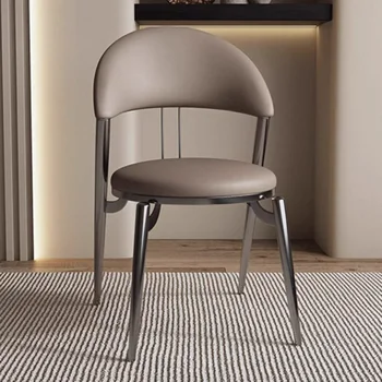 Скандинавские Современные Простые итальянские стулья для столовой, Легкие Роскошные Комфортные стулья, Высококачественное кресло для переговоров со спинкой, модное