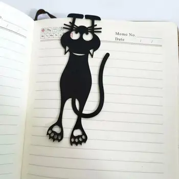 Подарочная закладка-маркер для котенка, 3D закладки с черным котом, забавные портативные маркеры для страниц книг для учителей, студентов, книголюбов