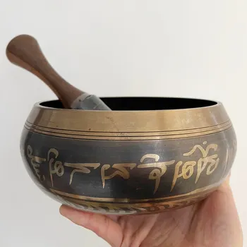 7 тибетских чаш разных размеров Чистый звук Хорошая вибрация Поющая чаша Лучшее звуковое лечение Спа-Медитация Йога Фэн-шуй