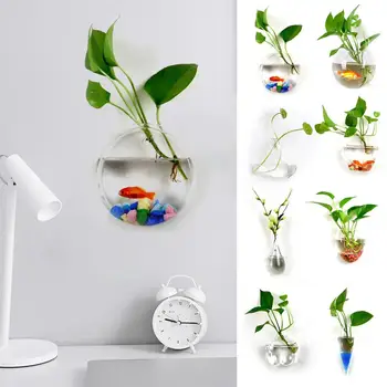 Уникальный контейнер для растений, украшенный сердечком, настенный стеклянный контейнер для террариума для растений с широким горлышком