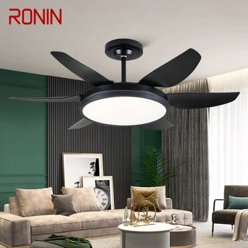 RONIN Fan Light Скандинавский светодиодный потолочный вентилятор Современный минималистичный ресторан, гостиная, спальня Коммерческий Электрический вентилятор