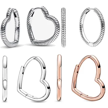 2022 Новые женские серьги в форме сердца из стерлингового серебра 925 пробы, связанные крючком, подходящие в качестве подарков для подруг