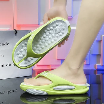 Мужские вьетнамки 2023, летние мужские тапочки на платформе EVA, уличная пляжная обувь, нескользящая обувь на мягкой подошве, дышащая обувь-слайды для мужчин