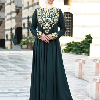 Весеннее новое длинное платье 2023, повседневное платье в простом этническом стиле с принтом на Ближнем Востоке, модное длинное платье, женская одежда, платья с принтом