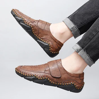 Удобная кожаная обувь, Лоферы Octopus Rhino для мужчин, Zapatos, Повседневная мужская мягкая обувь ручной работы, дизайнерские кроссовки Man