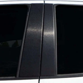 Матовый черный 4 шт. стойки стойки окна автомобиля, накладка, наклейки, наклейка для 5-дверного внедорожника Fiat Sedici 2006 2007-2009 с правым рулем