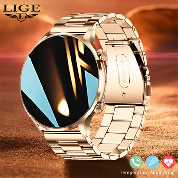 Женские и мужские смарт-часы LIGE, изготовленный на заказ циферблат, Bluetooth-соединение, вызывающий браслет IP67, спортивные водонепроницаемые умные часы для Android ios