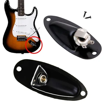 Черная Разъемная пластина ввода-вывода Boat с винтами для гитары fender Strat