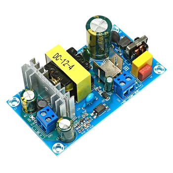 Модуль питания понижающего трансформатора переменного-постоянного тока 12V4A мощностью 48 Вт, модуль импульсного питания AC-DC, переключатель Перегрузки по току, Короткое замыкание