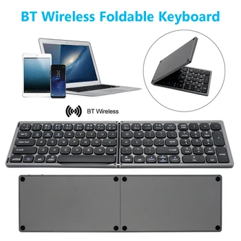 Складная клавиатура для планшета с цифровой клавиатурой, портативная клавиатура Bluetooth 3.0, легкая клавиатура с сенсорной панелью для универсального планшетного телефона