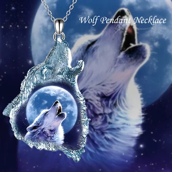 Модные мужские и женские красивые креативные хрустальные ожерелья с подвеской в виде волка, подарок на годовщину праздника