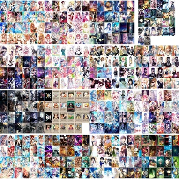 24 шт./лот, плакаты японского аниме, персонажи классических мультфильмов, обои, наклейки для спальни, украшения для бара, подарки для студентов
