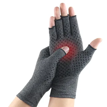 Спортивные перчатки для фитнеса на открытом воздухе с давлением на полпальца, противоскользящие и согревающие Перчатки для ухода за суставами, велосипедные перчатки, лечебный браслет, перчатки