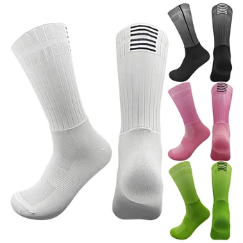 Мужские и женские новые однотонные велосипедные носки Нескользящие силиконовые носки Носки с дышащей сеткой