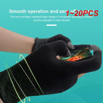 1 ~ 20ШТ 1 пара перчаток для пальцев Игровой контроллер для PUBG Genshin Противоскользящие рукава с чувствительным сенсорным экраном для мобильного телефона Игровой рукав