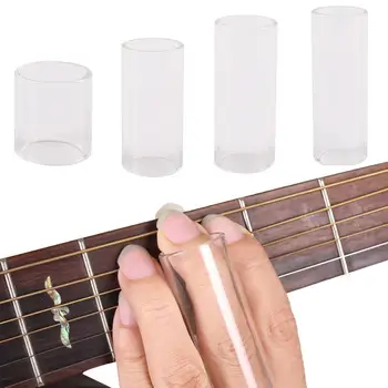 Трубка-слайдер, прозрачное стекло, гитара, бас, рукав для защиты пальцев, Аксессуары для струнных инструментов, аксессуары для гитары, слайдеры для пальцев