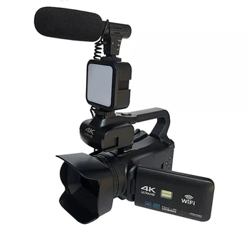 Роскошная 64-мегапиксельная профессиональная видеокамера 4K Ultra HD Video PC USB Камера для прямой трансляции на YouTube 18-кратный цифровой зум Сенсорный экран 4.0