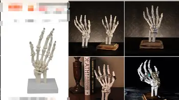Подставка для украшений для рук Скелета, Украшение для рук Скелета, Регулируемое по пальцам, Плоскогубцы для хобби, Милые бусины для браслетов
