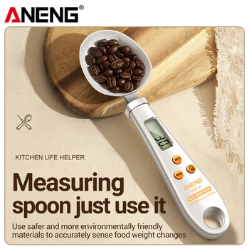 ANENG HTC-6 Цифровые ложечные весы с ЖК-дисплеем, мерные стаканчики и ложки для сахара, муки, кофейной ложки, съемный измерительный инструмент