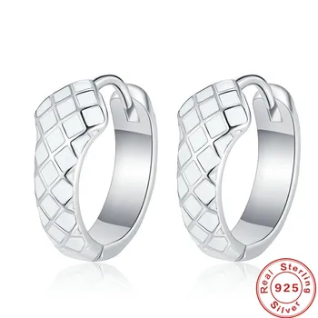 Серьги-кольца из стерлингового серебра 925 пробы в виде змеи в шахматном порядке для женщин 2023, ювелирные украшения для Корейской свадьбы, подарок для женщин, подвески