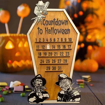 Интересный календарь Хэллоуина, многофункциональный календарь обратного отсчета, Забавные украшения для вечеринок, украшения для Хэллоуина, Фестиваль страшных