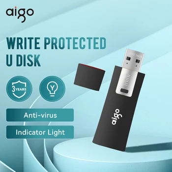 Флэш-накопитель AIGO с защитой от записи 32G, 16G, 64G, 8G, антивирусный флеш-накопитель с защитой от неправильного удаления, USB 2.0, флешка с блокировкой данных,