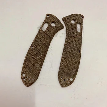 Накладка на рукоятку складного ножа Micarta из грубого льна для настоящих ножей Benchmade 575, рукоятка для ножей, Изготовление своими руками, Замена аксессуаров.