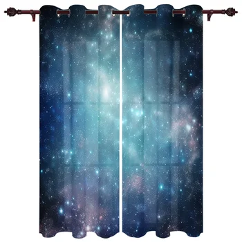Звездное небо Звезды Млечный Путь Оконные шторы для гостиной Роскошные Современные шторы для спальни Шторы для кафе столовой