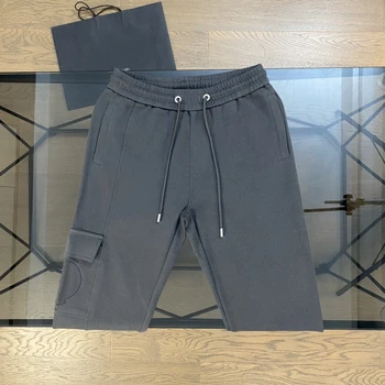 2023 Новые осенние мужские брюки-карго с вышивкой с большим карманом, высококачественные повседневные брюки из 100% хлопка на открытом воздухе