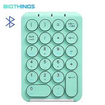 Мини Цифровая клавиатура Беспроводная клавиатура Bluetooth Красочная перезаряжаемая для IOS Android Windows Ноутбук Macbook Телефон