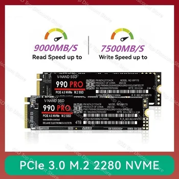 SSD M2 1 ТБ 2 ТБ 4 ТБ NVME SSD 512 ГБ M.2 2280 PCIe 4,0 7500 мб/с. Жесткий Диск Внутренний Твердотельный Накопитель для Ноутбука Notebook Ps5