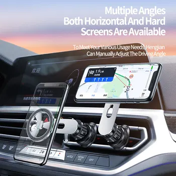 Универсальный поворотный и выдвижной автомобильный держатель для телефона Магнитный всасывающий держатель для телефона для iPhone Xiaomi Samsung Huawei
