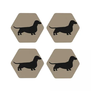 Силуэт собаки-таксы, подставка для сосисок с гладким покрытием, настольные коврики для столовой посуды, кухонных салфеток, кофейный коврик