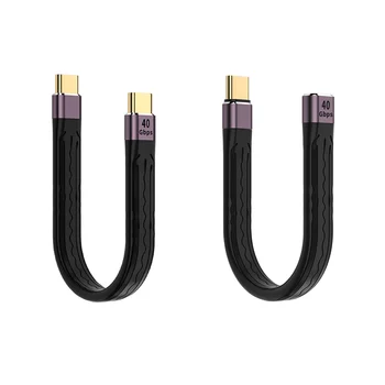 USB 4.0 Gen3 Type C от мужчины/женщины до мужчины типа C Быстрое Зарядное устройство Кабель для передачи данных 40Gpbs