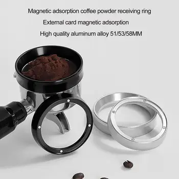 Кольцо для кофейной пудры, Кофейное кольцо из алюминиевого сплава, Инструменты для приготовления эспрессо, одобренные бариста, Алюминиевая Дозирующая воронка с 4 магнитами для заваривания