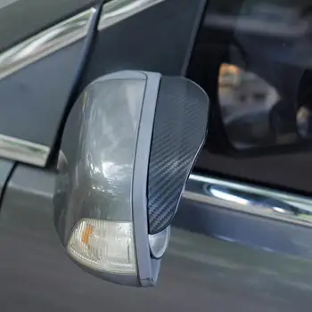 Автомобильное Боковое Зеркало Заднего Вида Из Углеродного Волокна С Дождевыми Бровями Для Honda Accord Civic CRV Fit HR-V Vezel Odyssey City Jazz Jade Stream