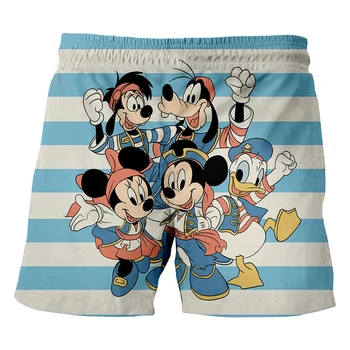 Пляжные шорты с 3D-принтом Disney Goofy, мужские повседневные дышащие шорты