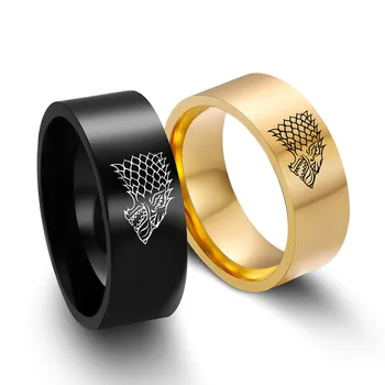 Винтажное крутое кольцо с гравировкой в виде волчьей головы для женщин и мужчин, высококачественное кольцо из нержавеющей стали с рисунком, подарок для вечеринки, бижутерия