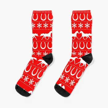 Носки с рисунком рождественского свитера для всадника, прозрачные носки, мужские дизайнерские носки, компрессионные носки, женские