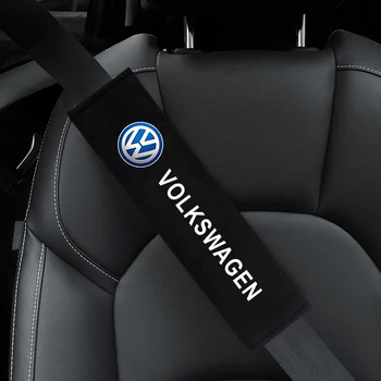2шт Накладки для ремней безопасности автомобиля Хлопковый чехол для защиты сиденья Volkswagen GOLF 5 Tiguan Polo Golf 6 Golf 7 Jetta Автомобильный стайлинг